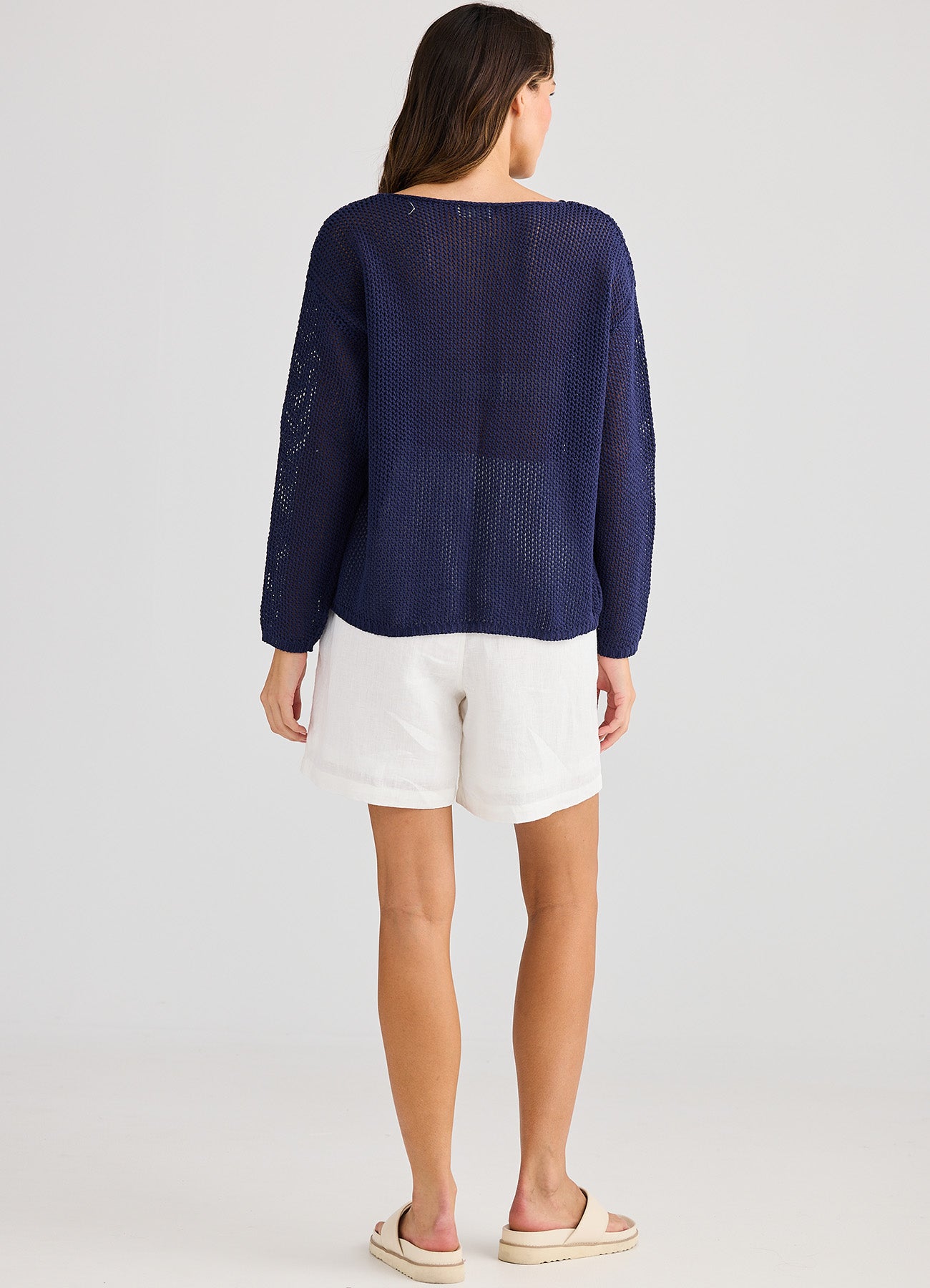 Ciao Knit : Navy W White
