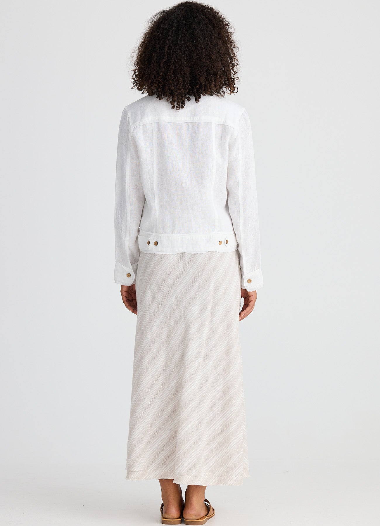Monza Jacket : White Linen