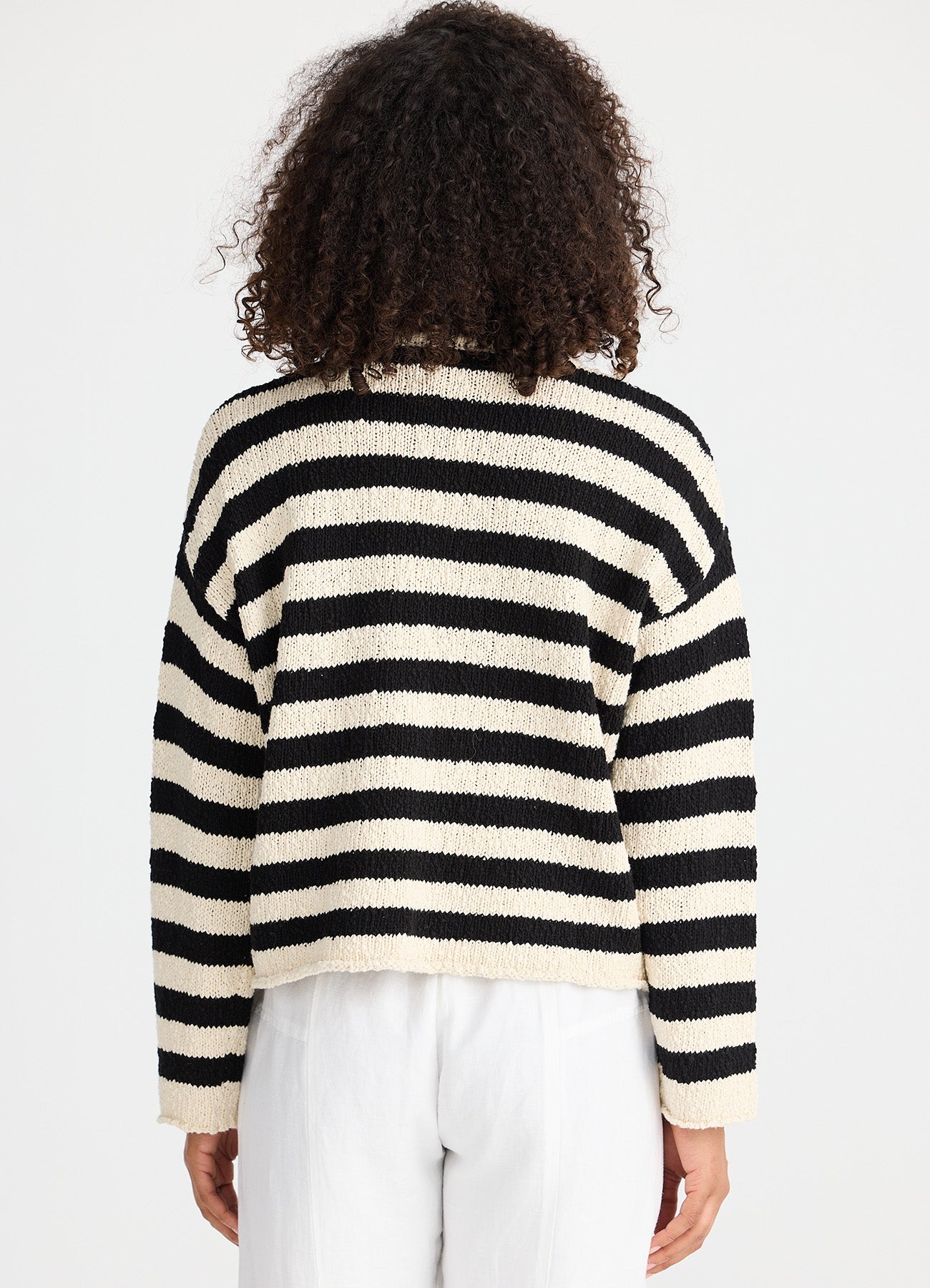 Keo Knit : Natural W Black Stripe