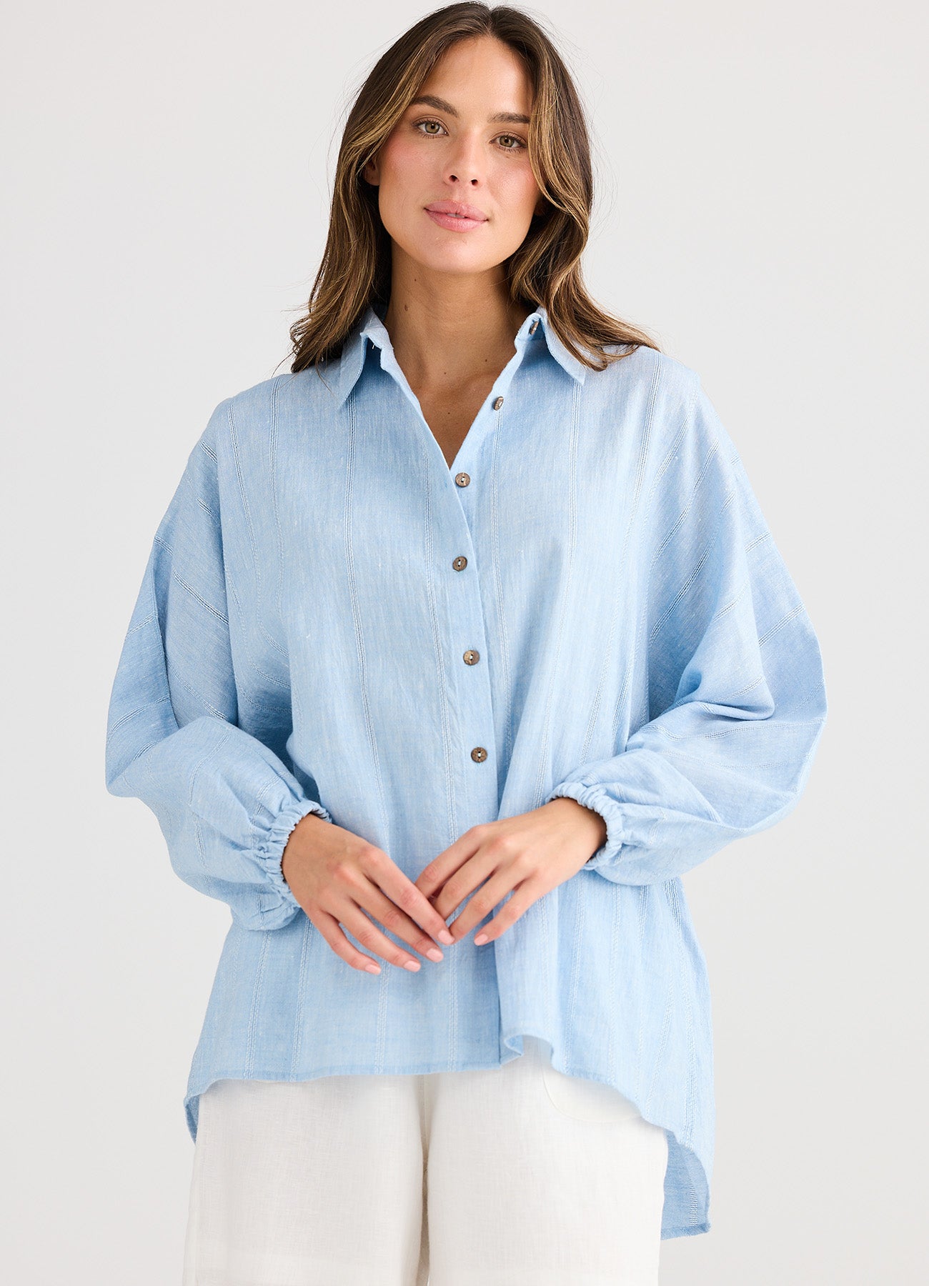 Cliffside Shirt : Blue Self Stripe