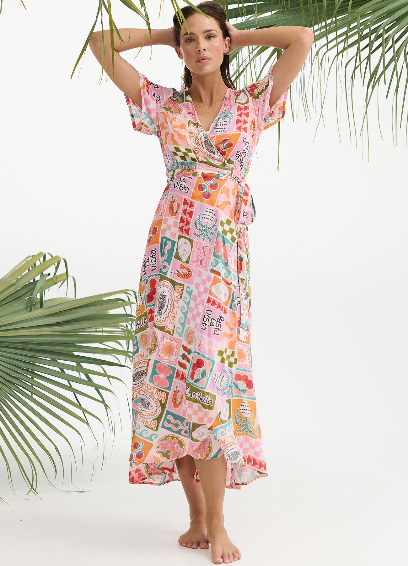 Tropics Wrap Dress : Sardinia Summer