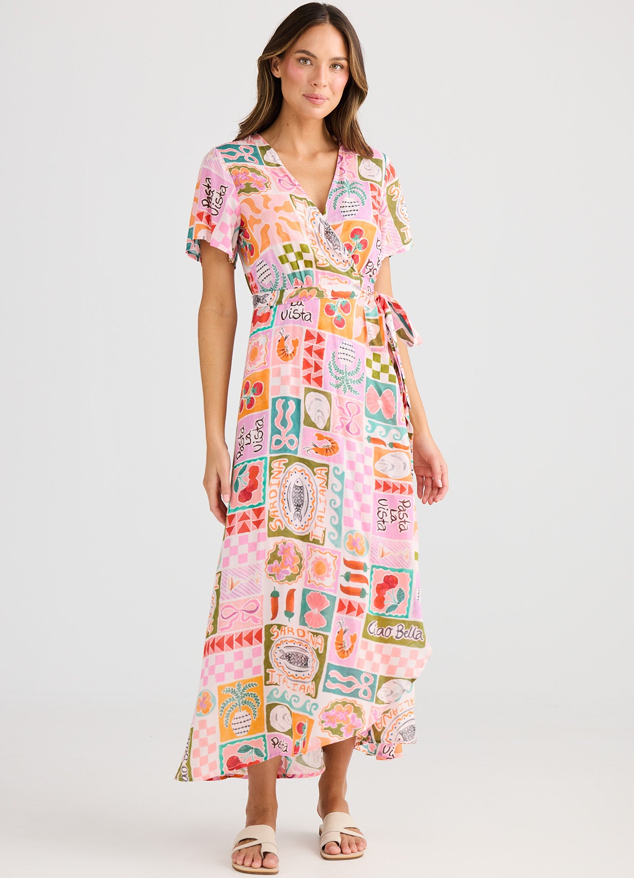 Tropics Wrap Dress : Sardinia Summer