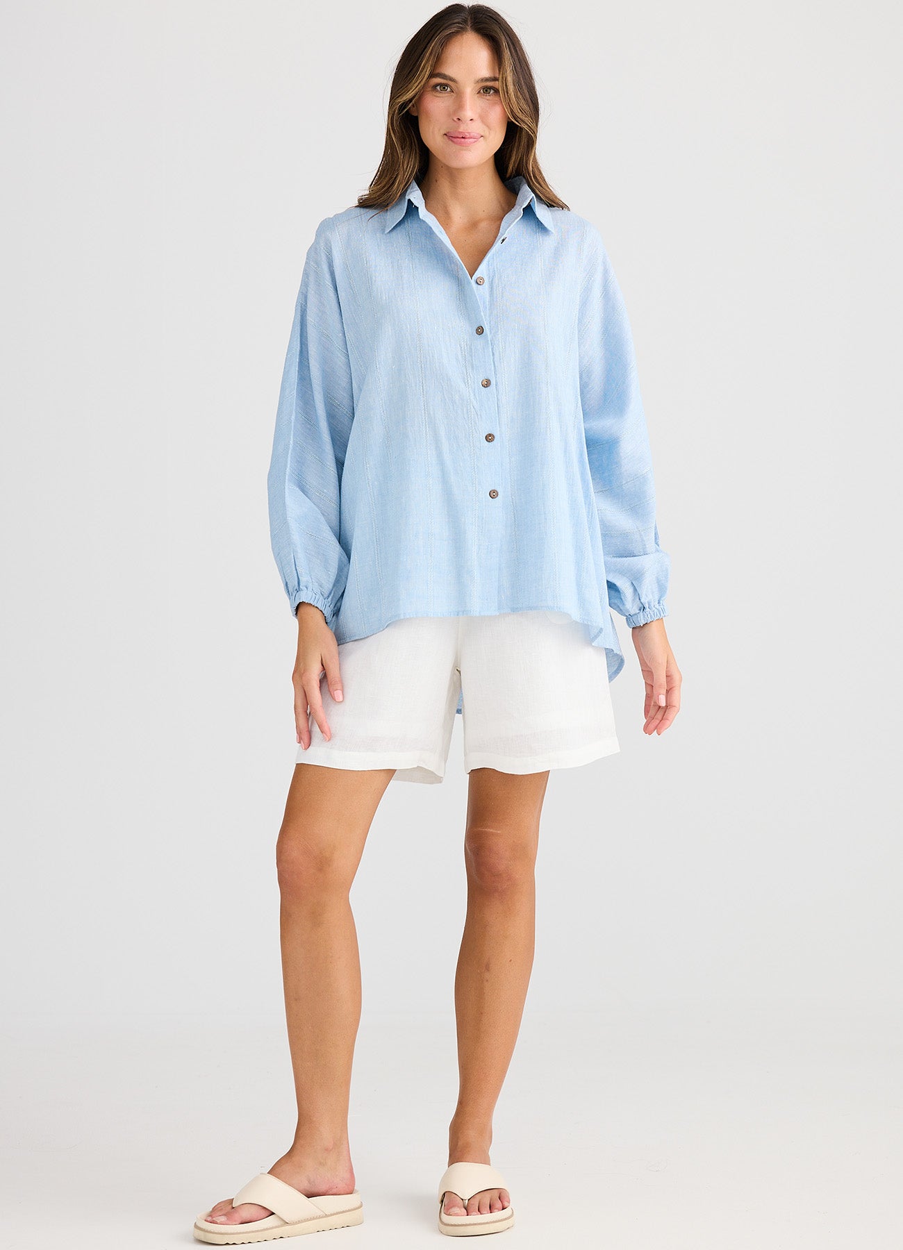 Cliffside Shirt : Blue Self Stripe