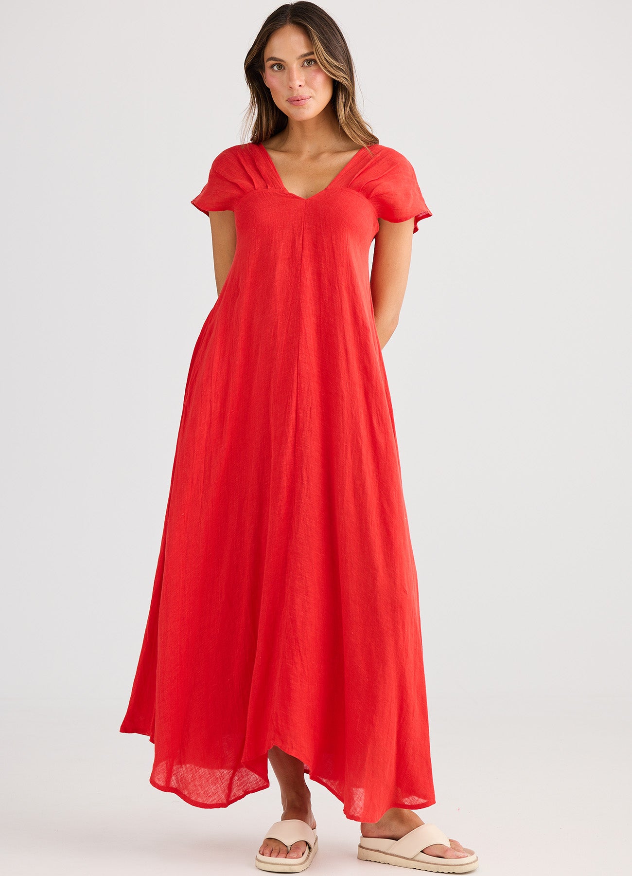 Sail Away Dress : Red