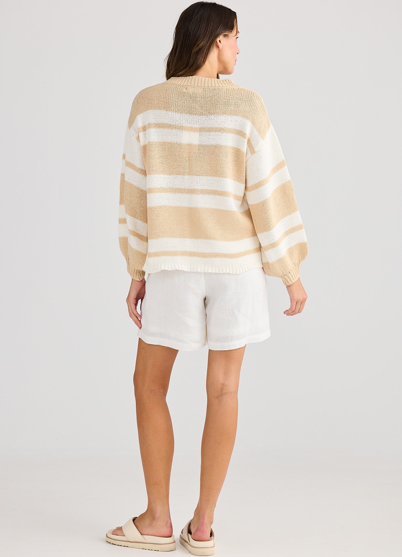 Sandwood Knit : Neutral Stripe