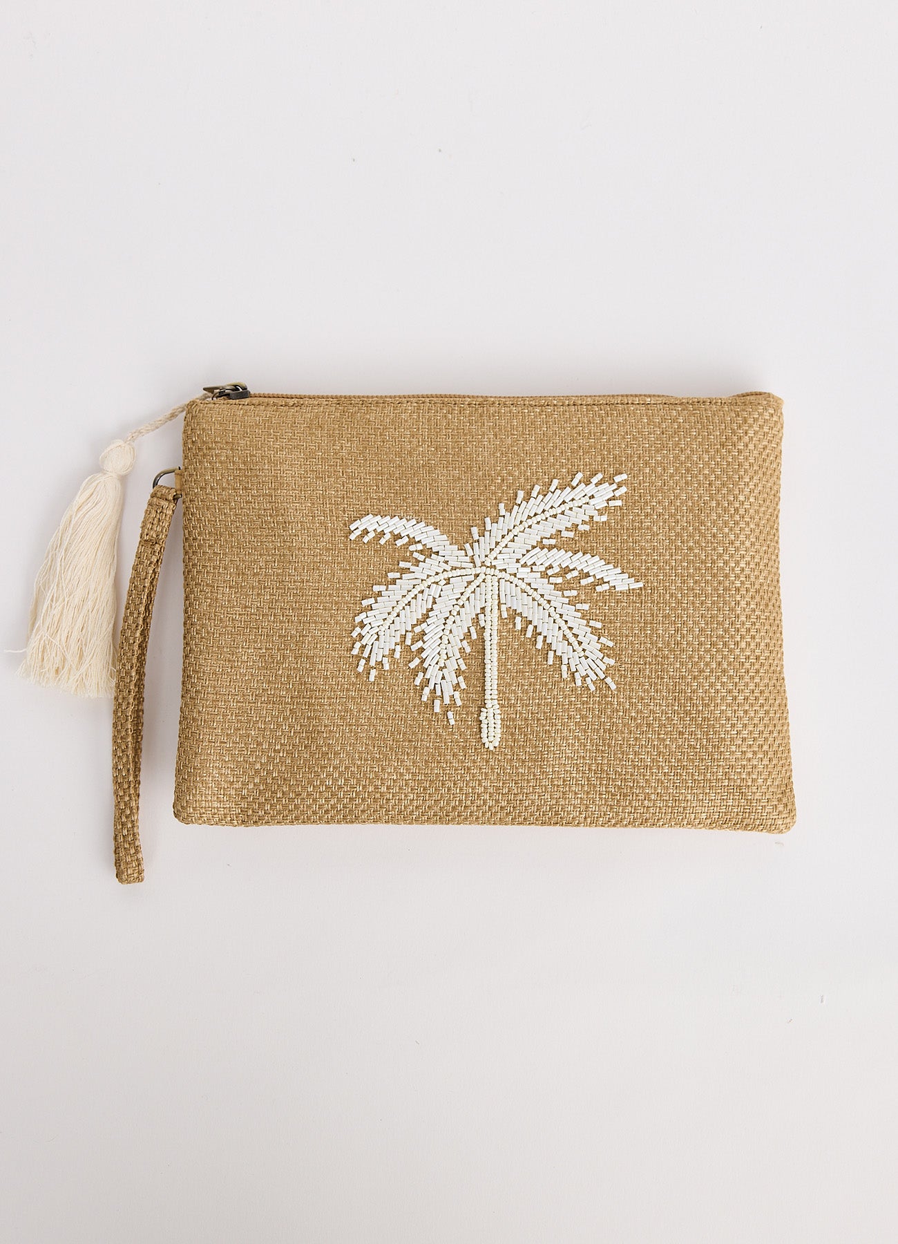 Disco Palm Clutch : Natural