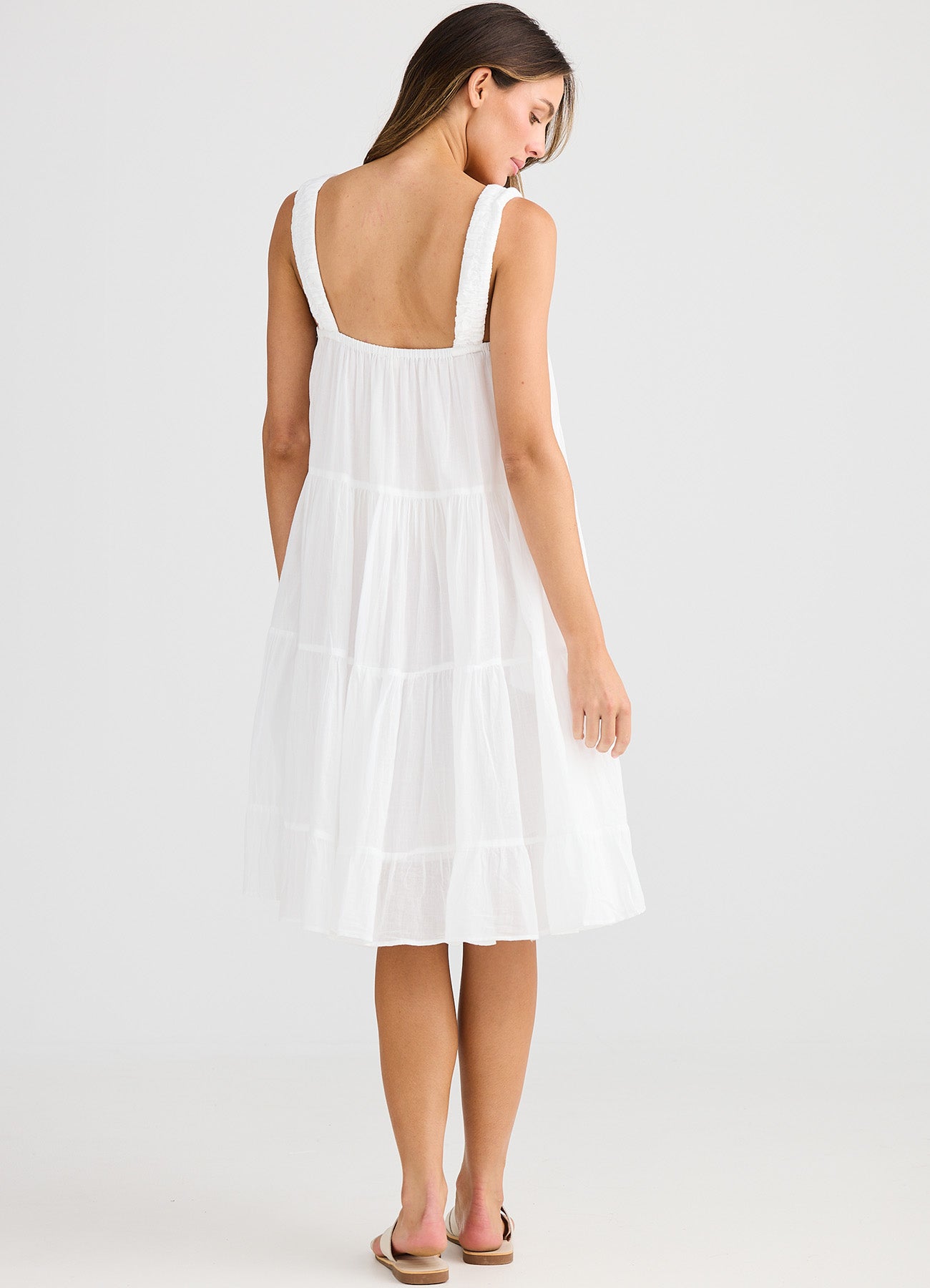 Saunter Dress : White