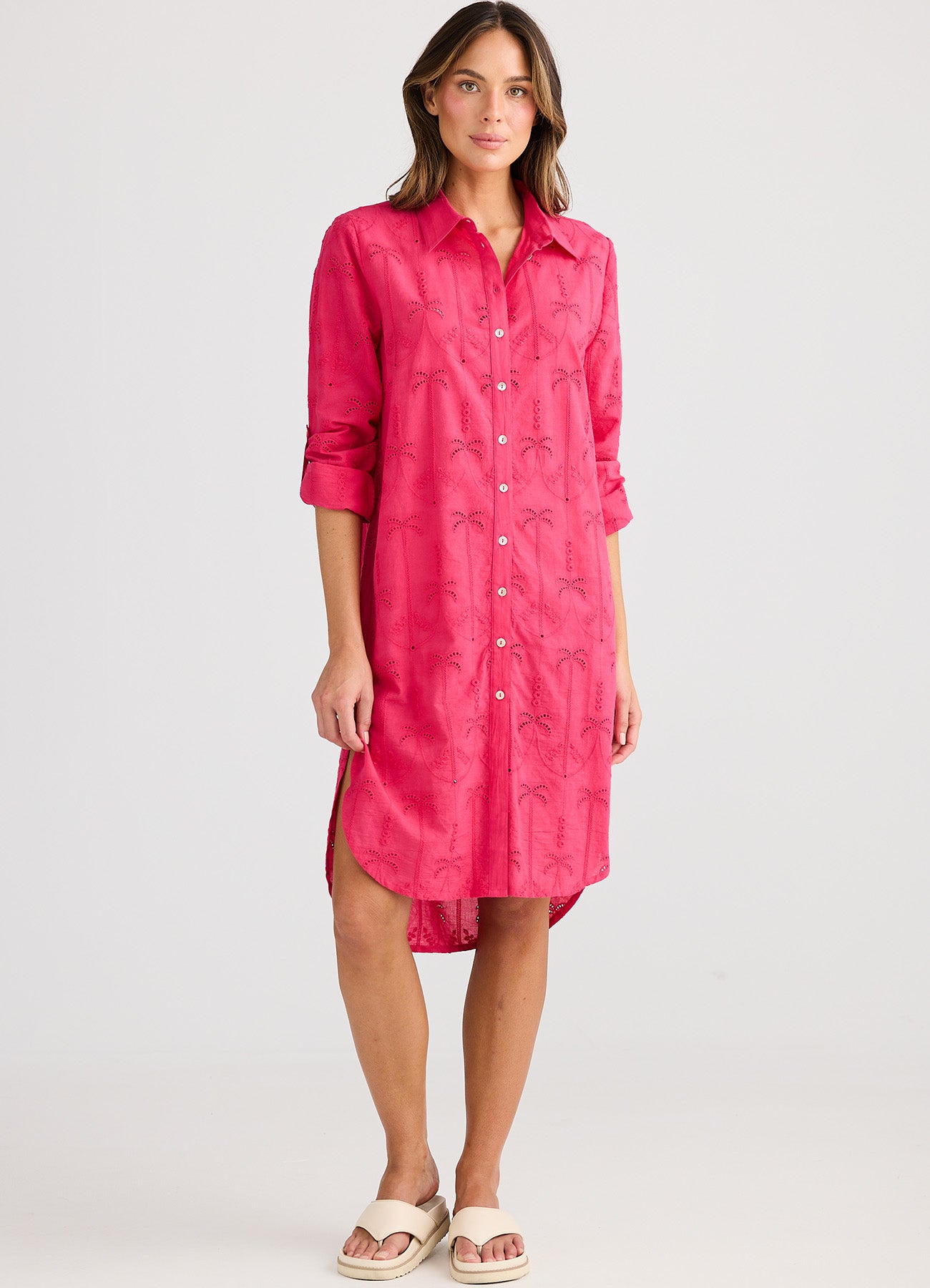 Palm Overshirt : Hot Pink