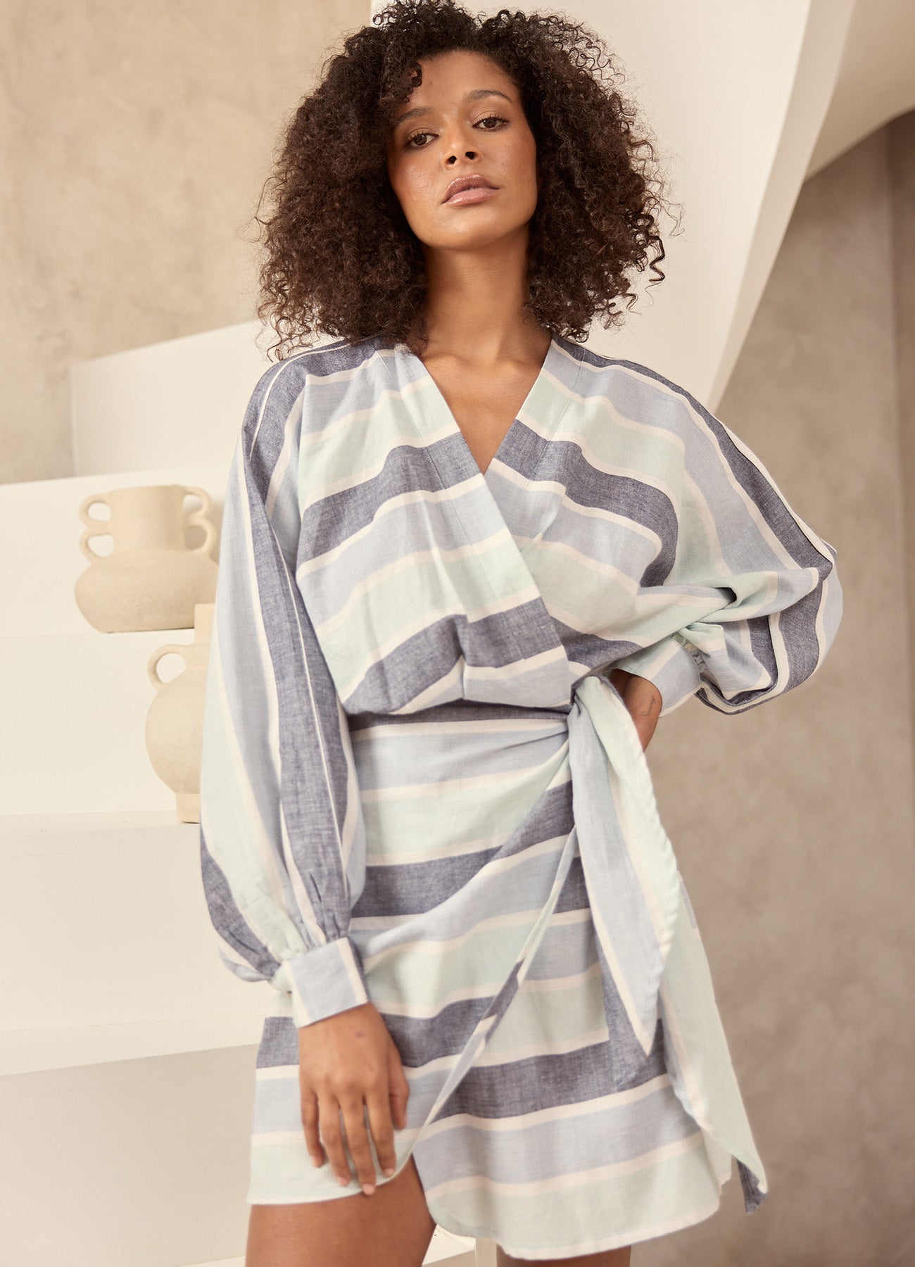 Porto Dress : Tulip Stripe