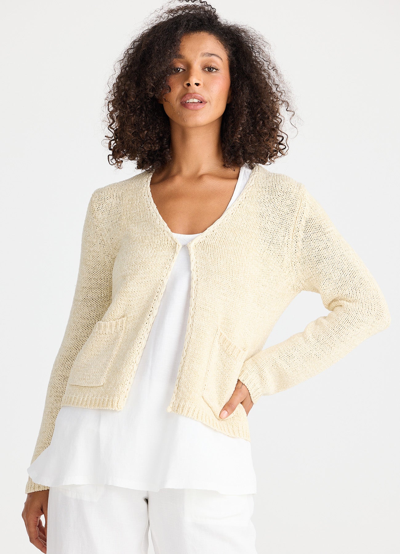 Saffron Cardi : Natural