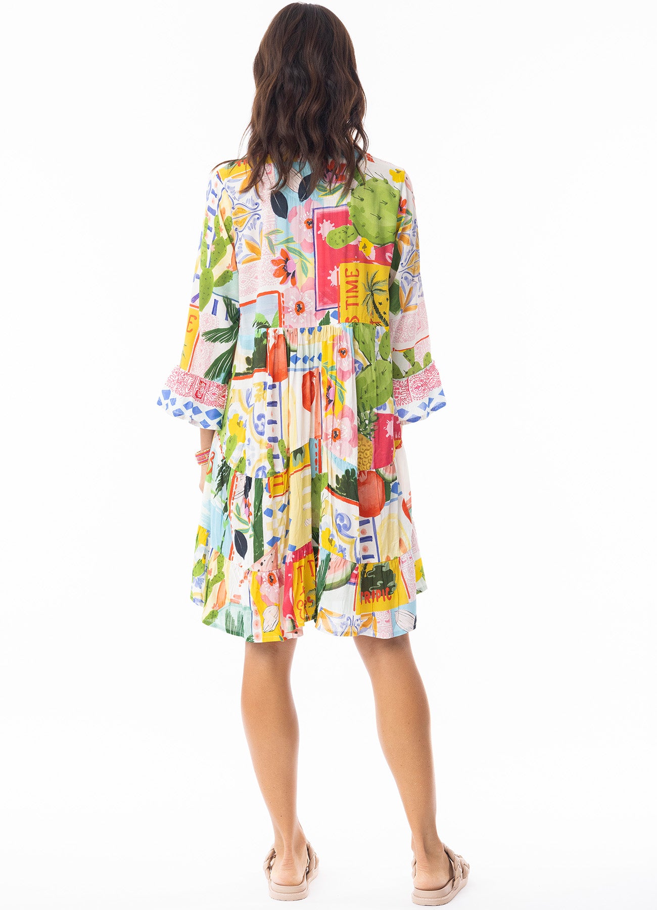 Erica Dress Tiered Frill : Print