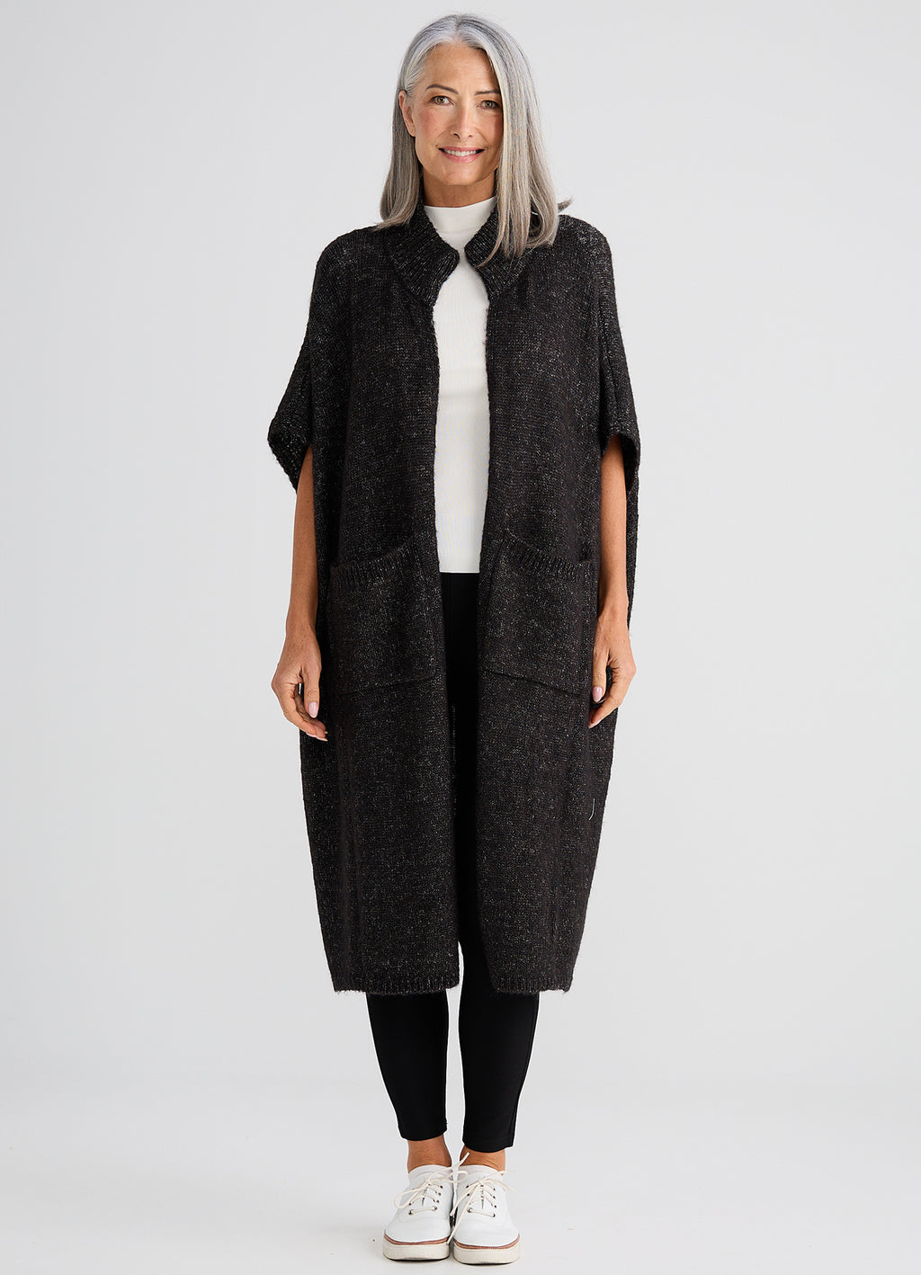 Phoenix Knit Cardi : Charcoal