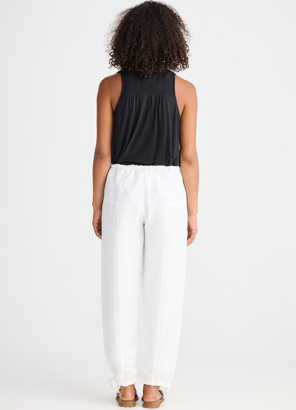 Amazon Pant : White Linen Blend