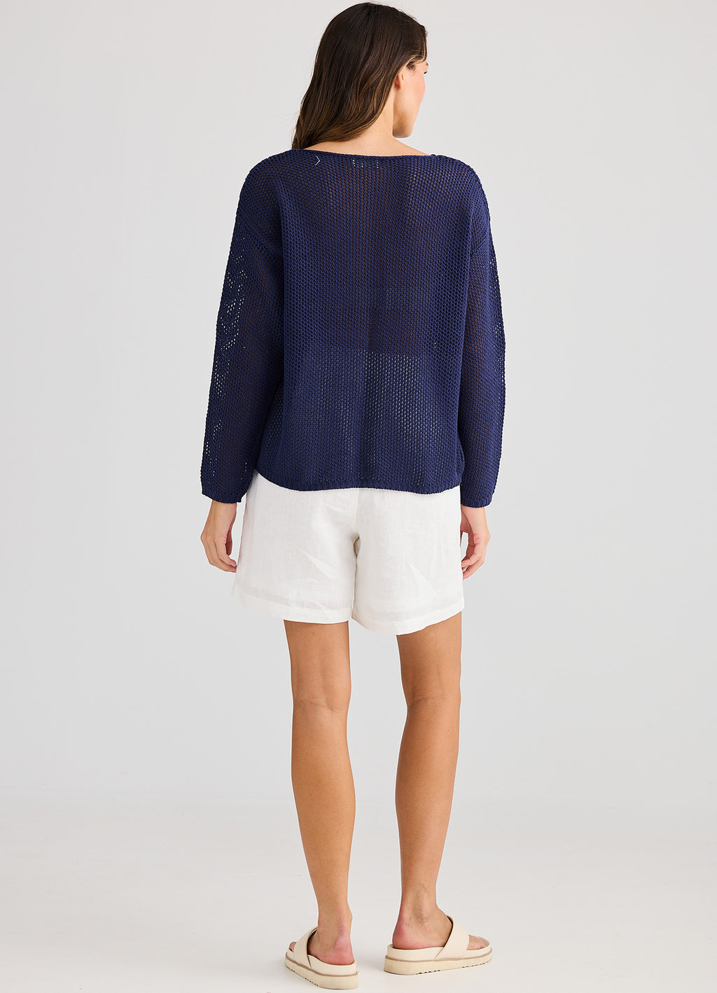 Ciao Knit : Navy W White