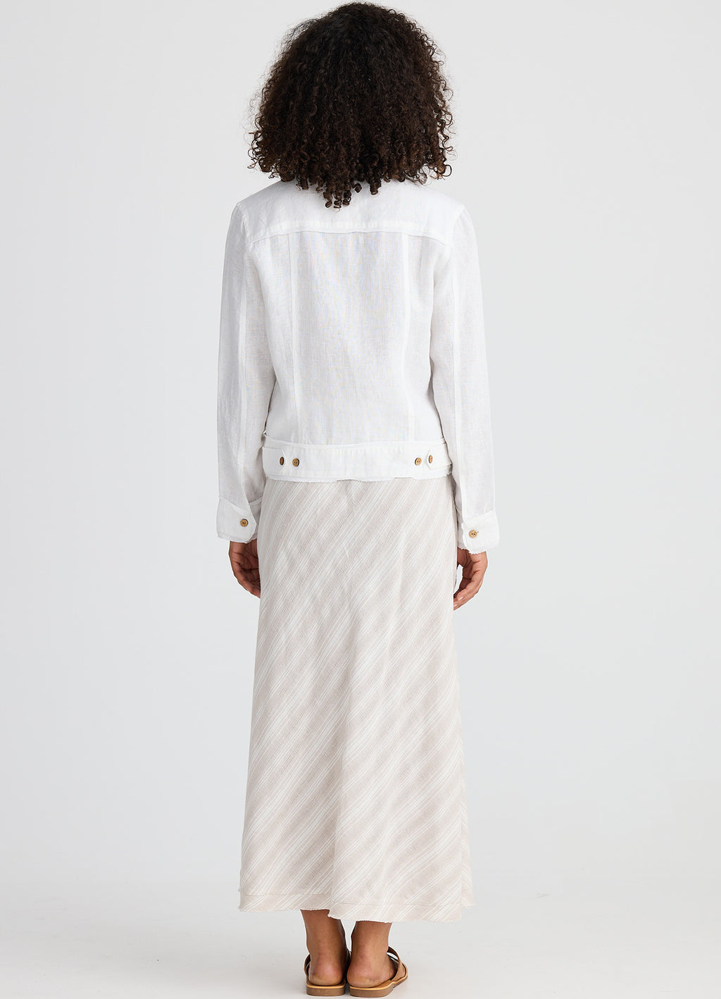 Monza Jacket : White Linen