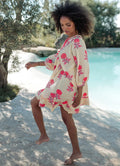 Long Sleeves Short Dress Organic Cotton : Yellow
