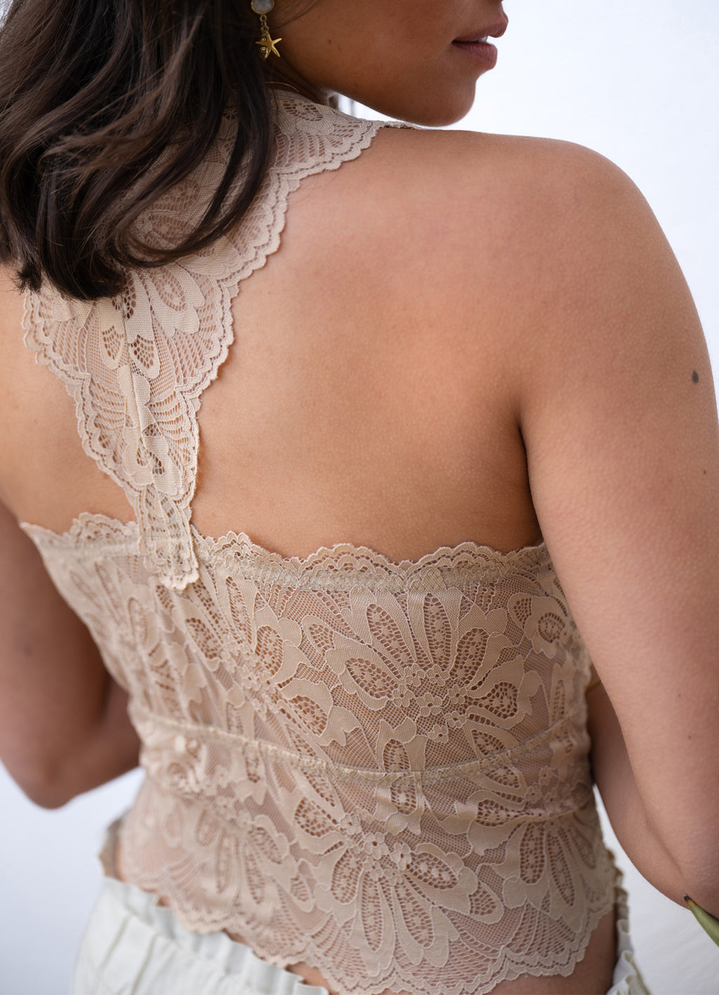 Bralette Lace Taupe : Taupe