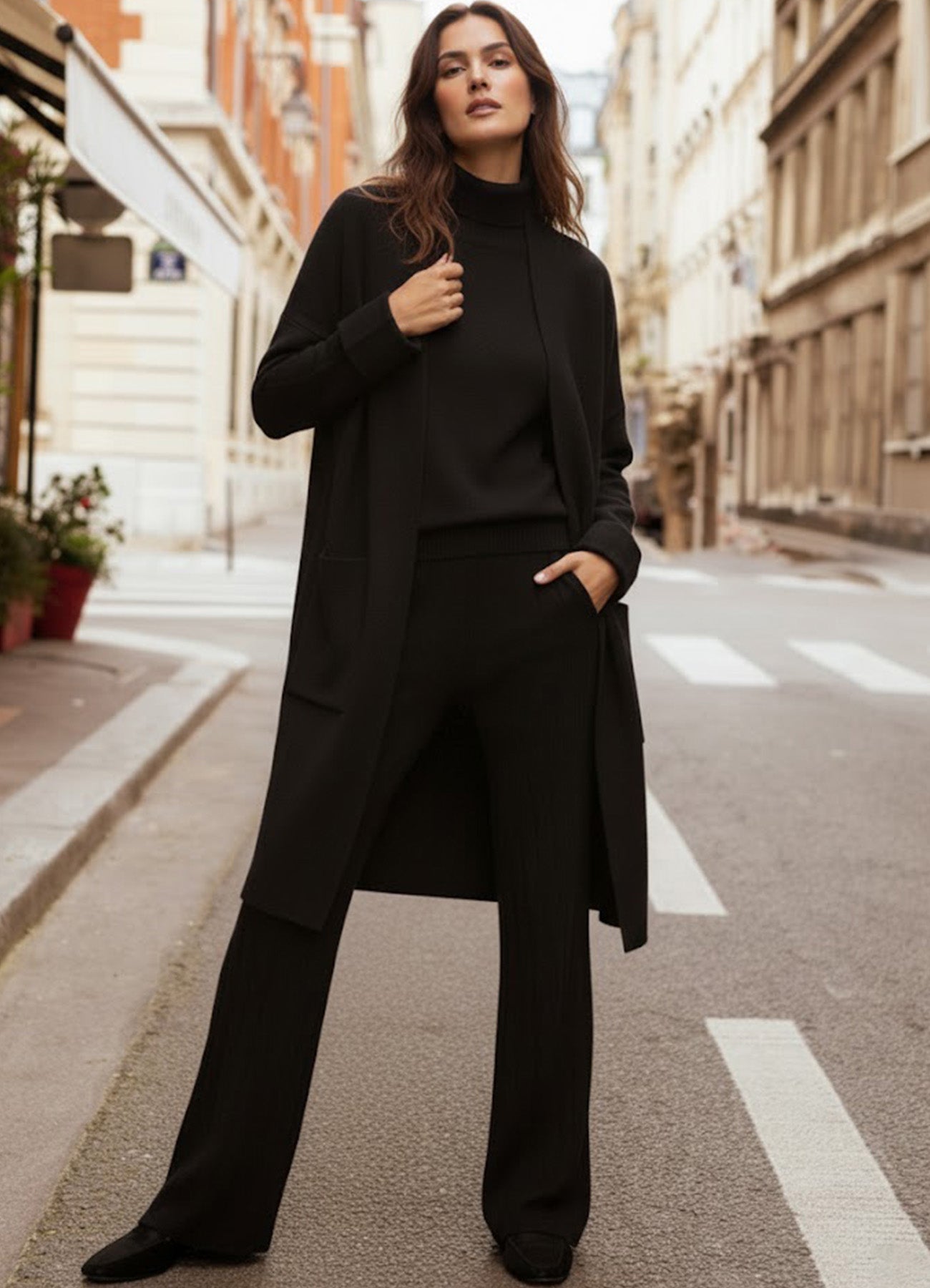 Gilet En Maille : Black