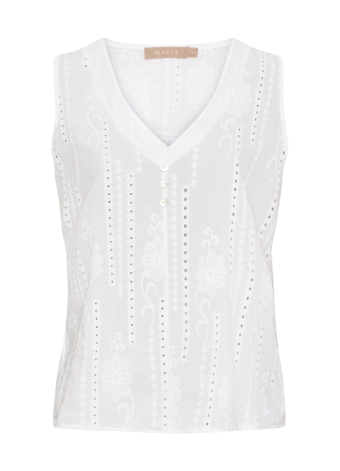 Perla Top : White