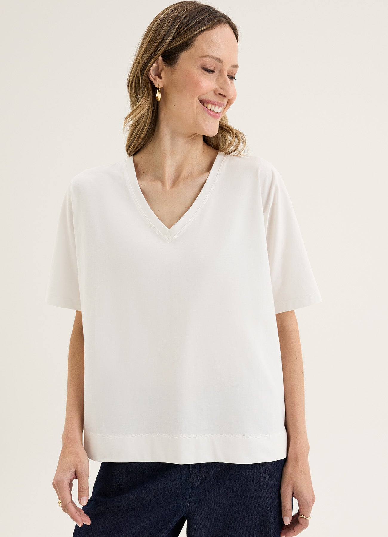 Glass Tee : Ecru