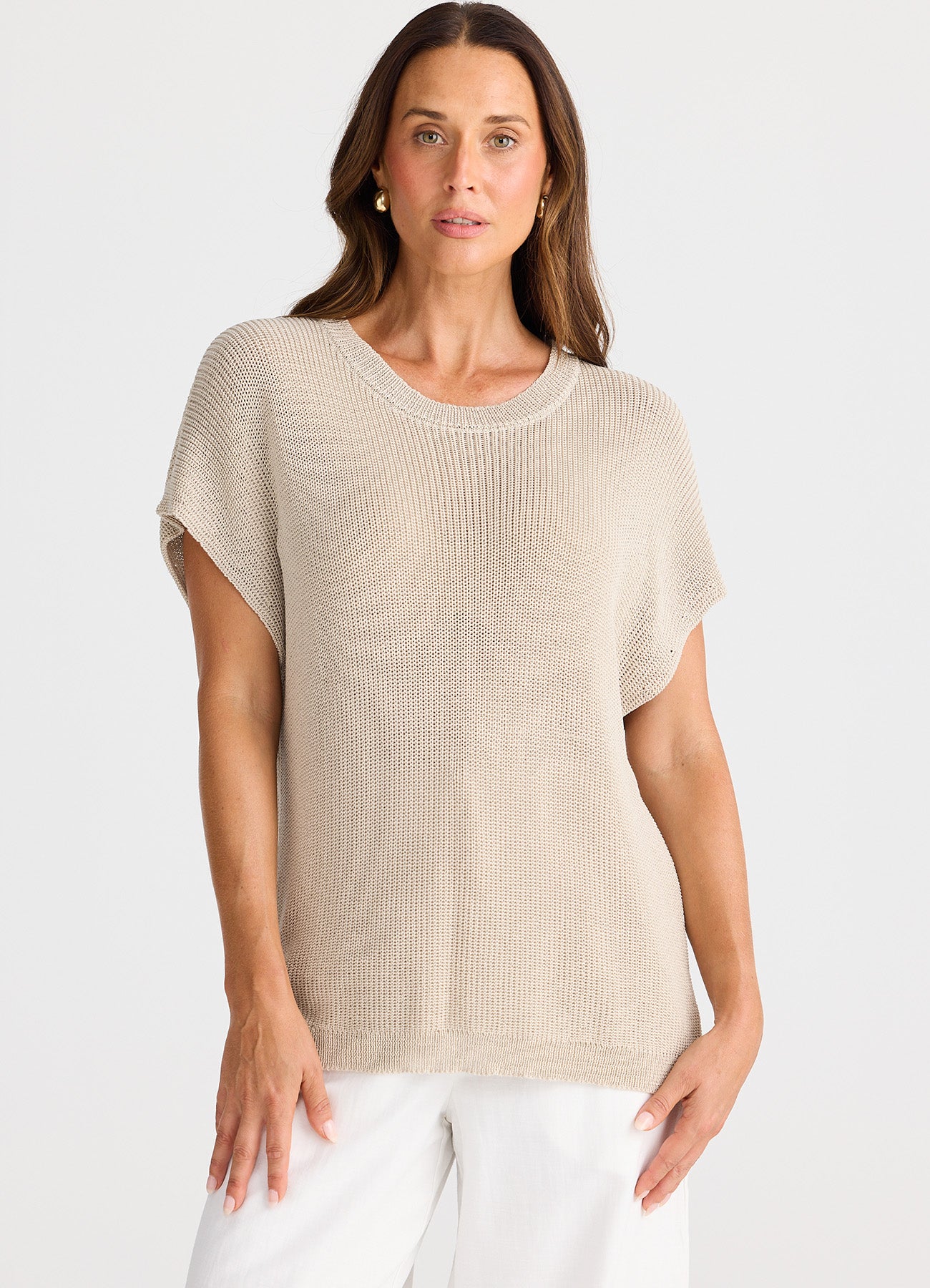 Limo Knit Tee : Natural