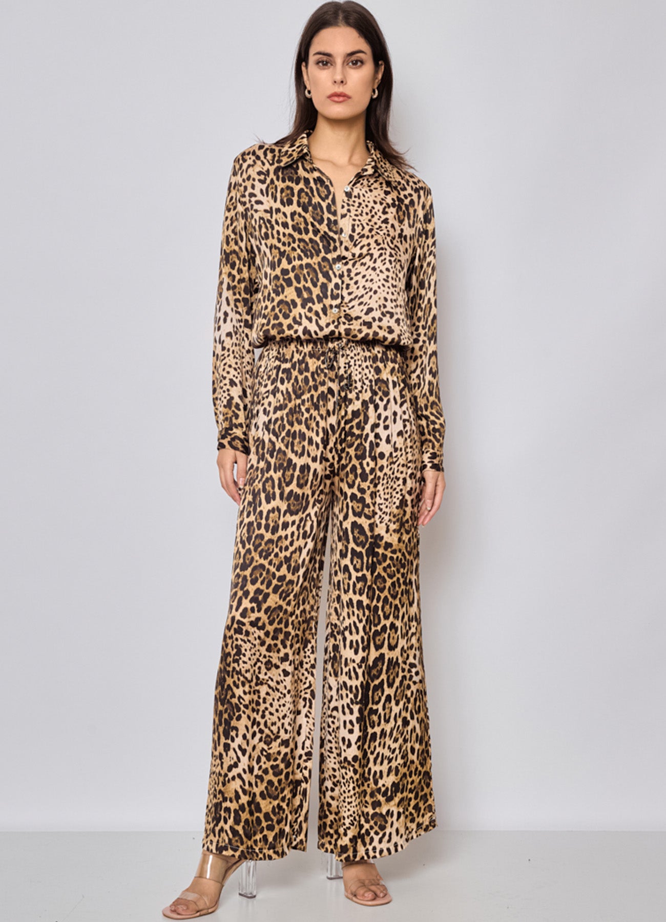 Chemise Satin Imprime Lopard : Leopard