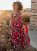Smocking Long Dress : Red