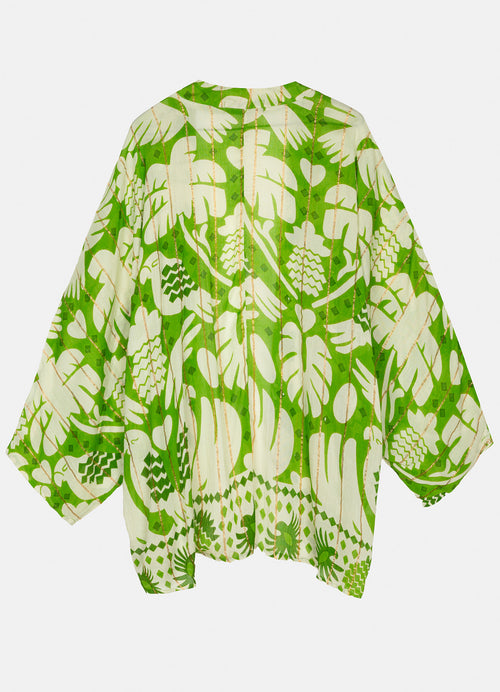 Acapulco Verde Set Of Shorts And Kimono : Green