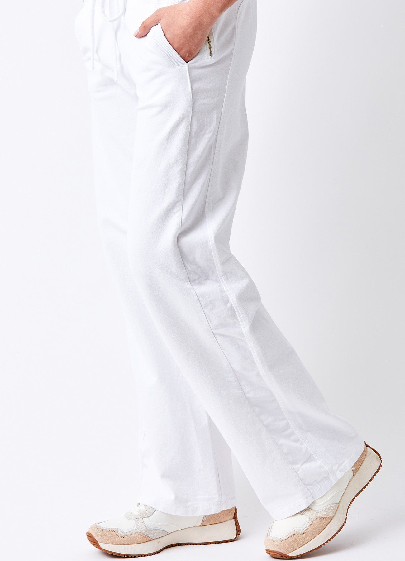 Ultimate Palazzo Joggers : White