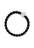 Hair Ties Silver Diamante Star : Black