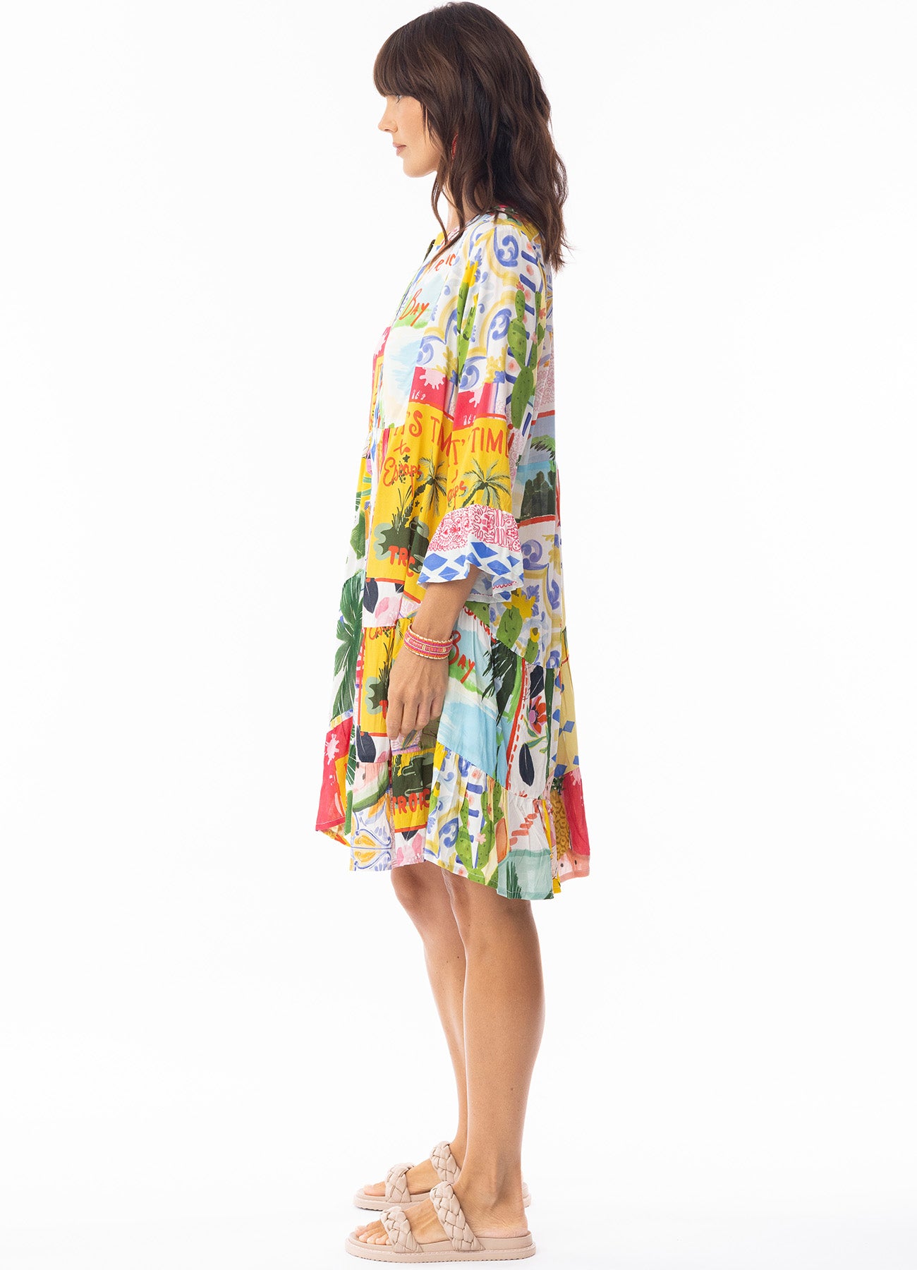 Erica Dress Tiered Frill : Print