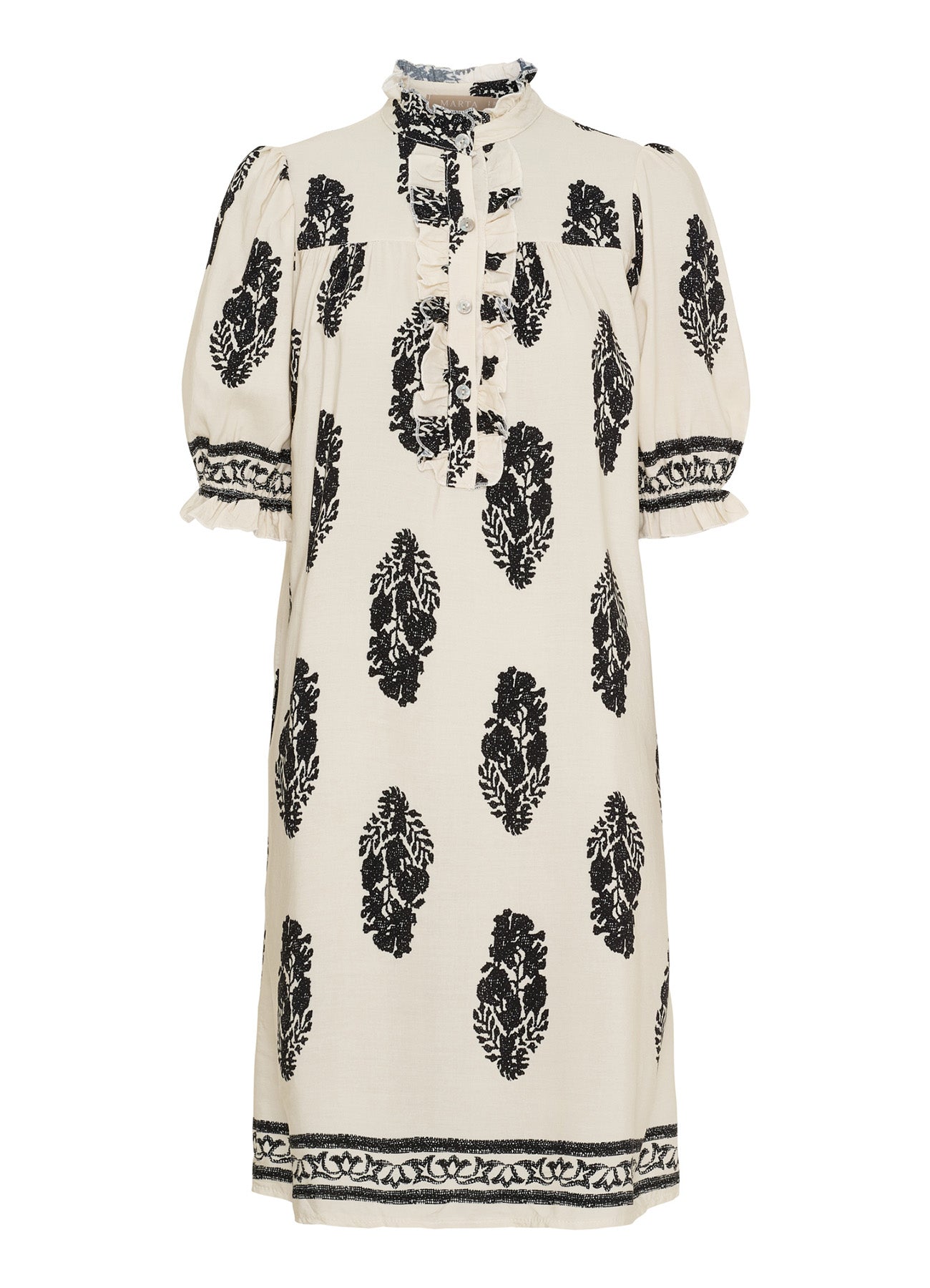 Naomi Dress : Beige/Black