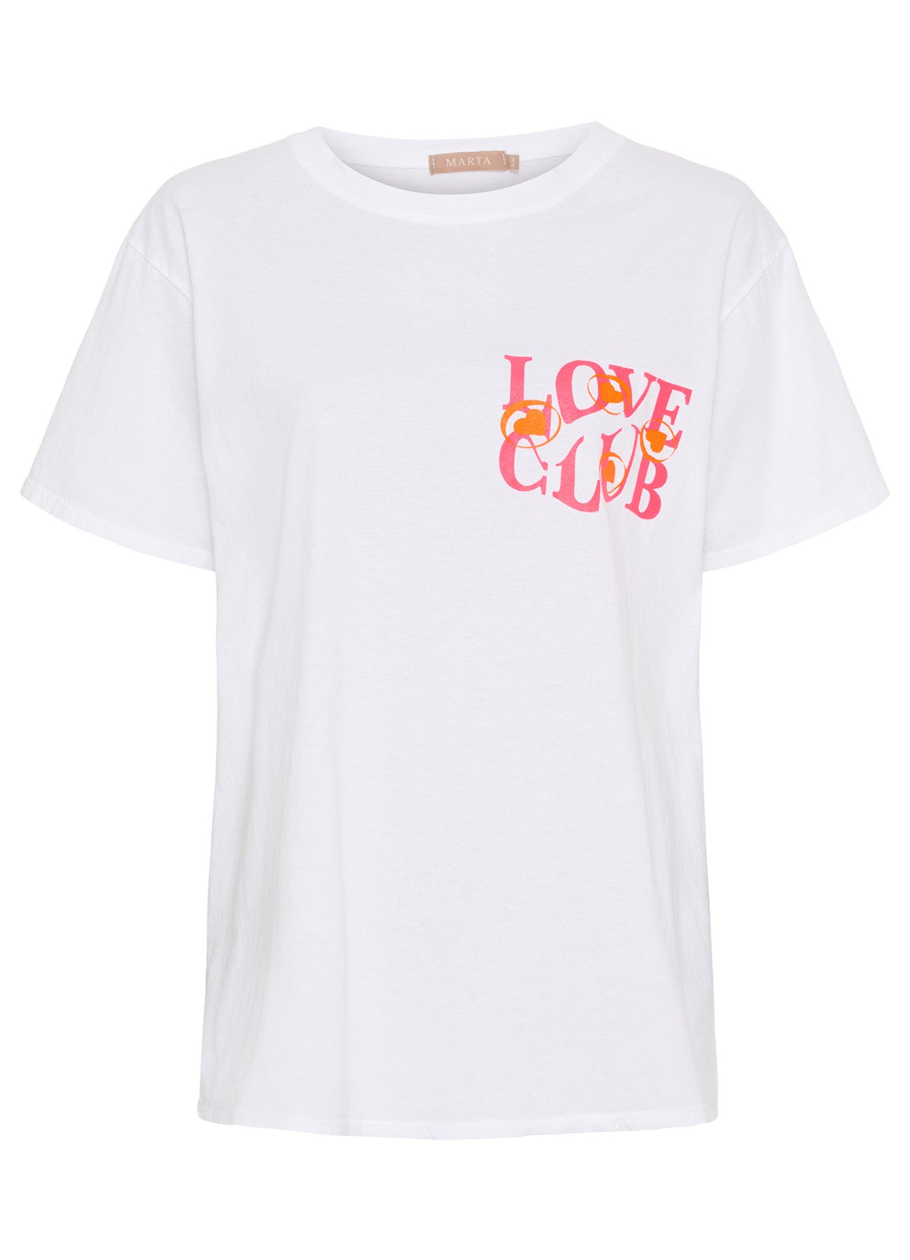 Inge Tee : White/Pink Fluo