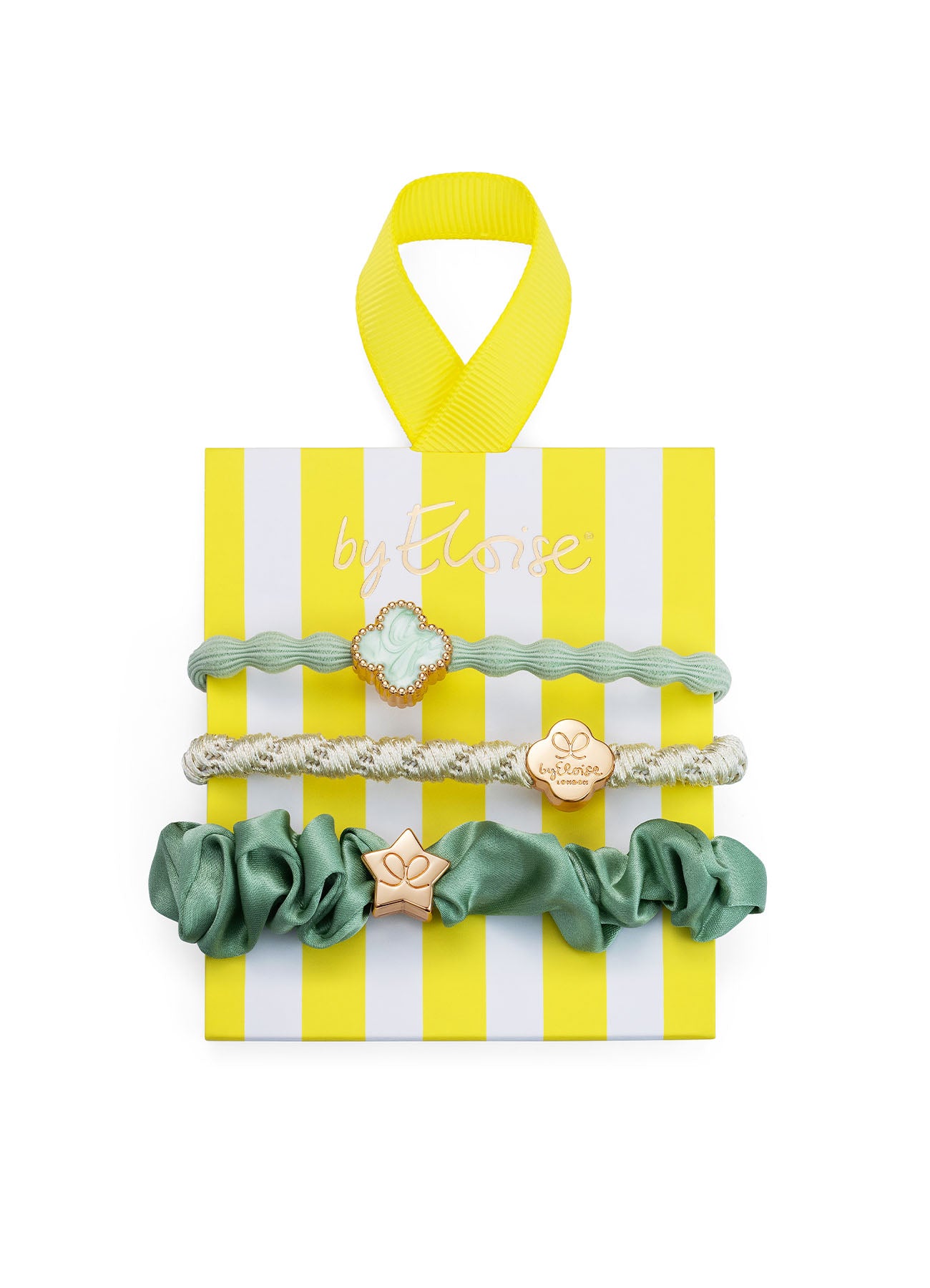 3 Hair Tie Box Sets : Piazza Pistachio