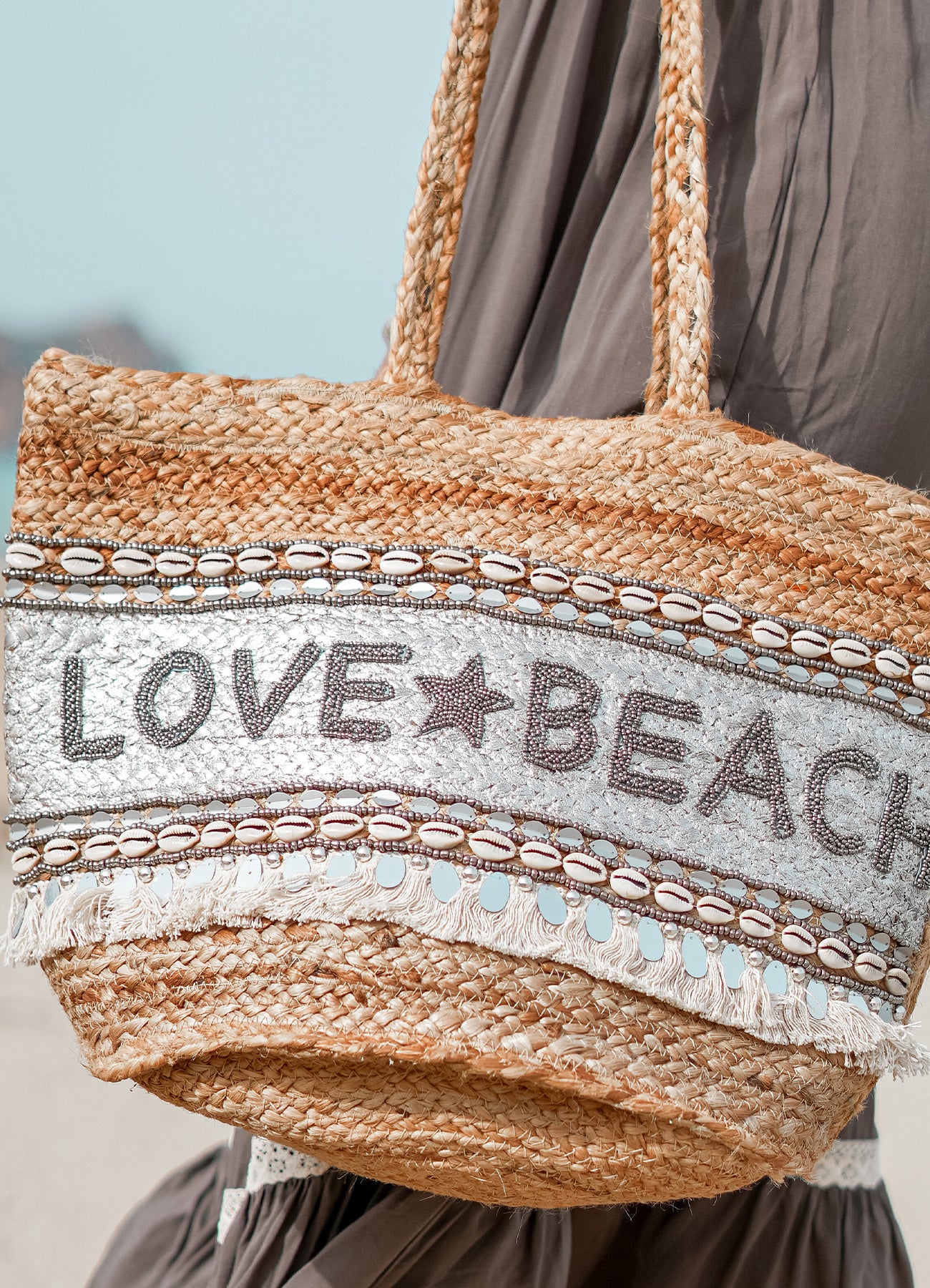 Beach Bag Love & Beach Silver : Silver