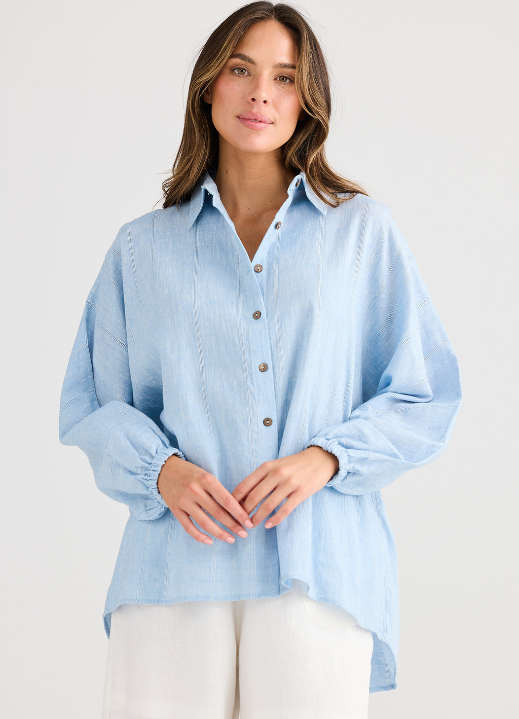 Cliffside Shirt : Blue Self Stripe