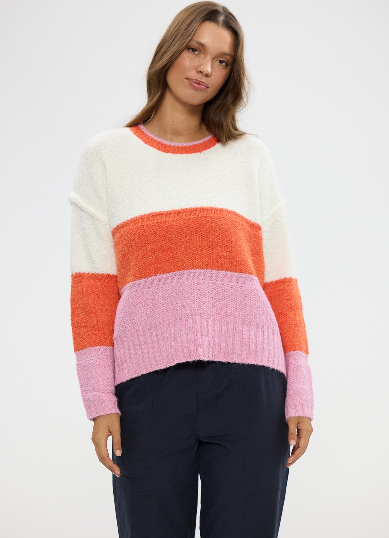 Mayfair Knit : Pink Multi Stripe