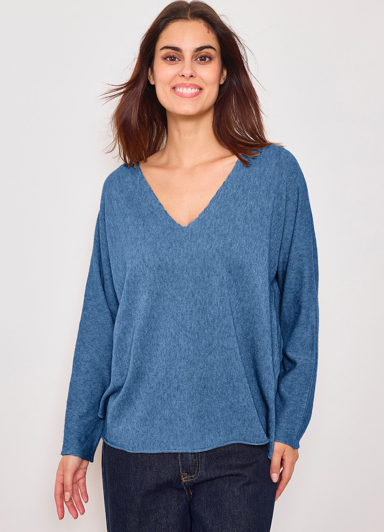 Pull Col V Oversize : Jean