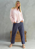 Pant : Denim/Fuxia