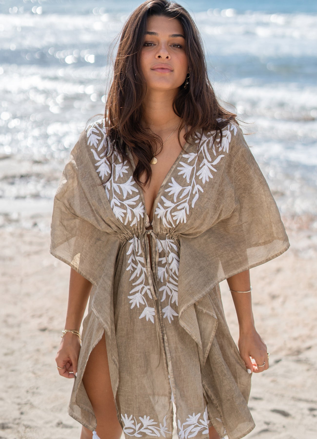 Kimono Flower Flo Taupe : Taupe