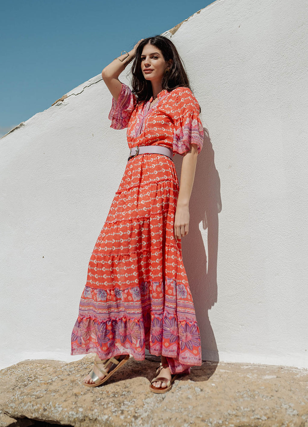 Long Dress Curacao Red : Red