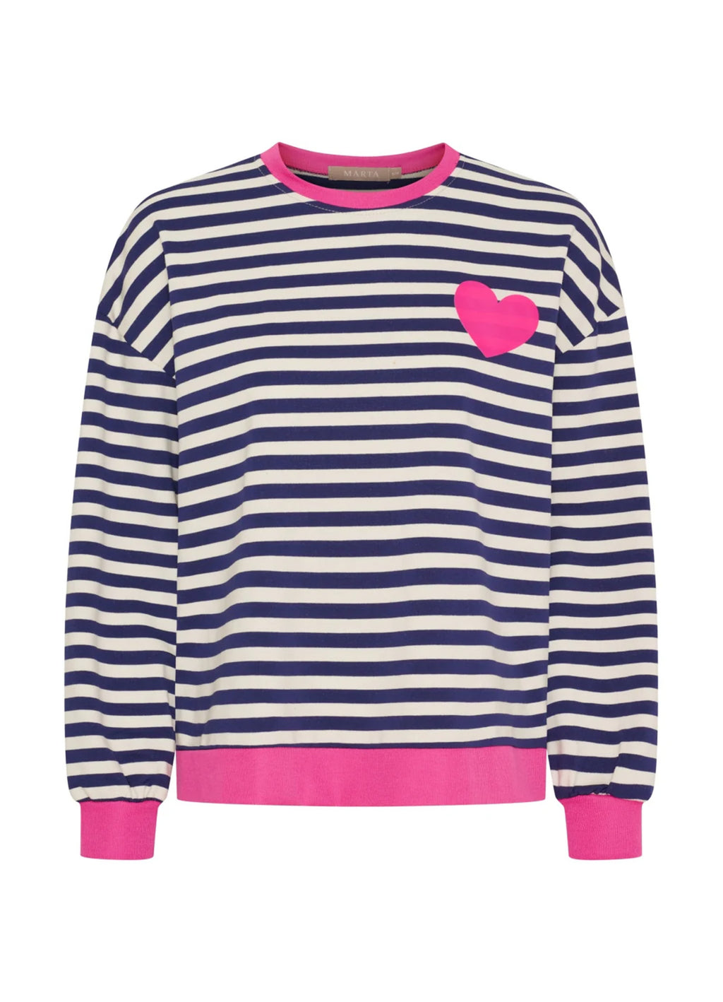 Mdcvilda Ls Tee : Navy/Fuxia