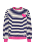 Mdcvilda Ls Tee : Navy/Fuxia