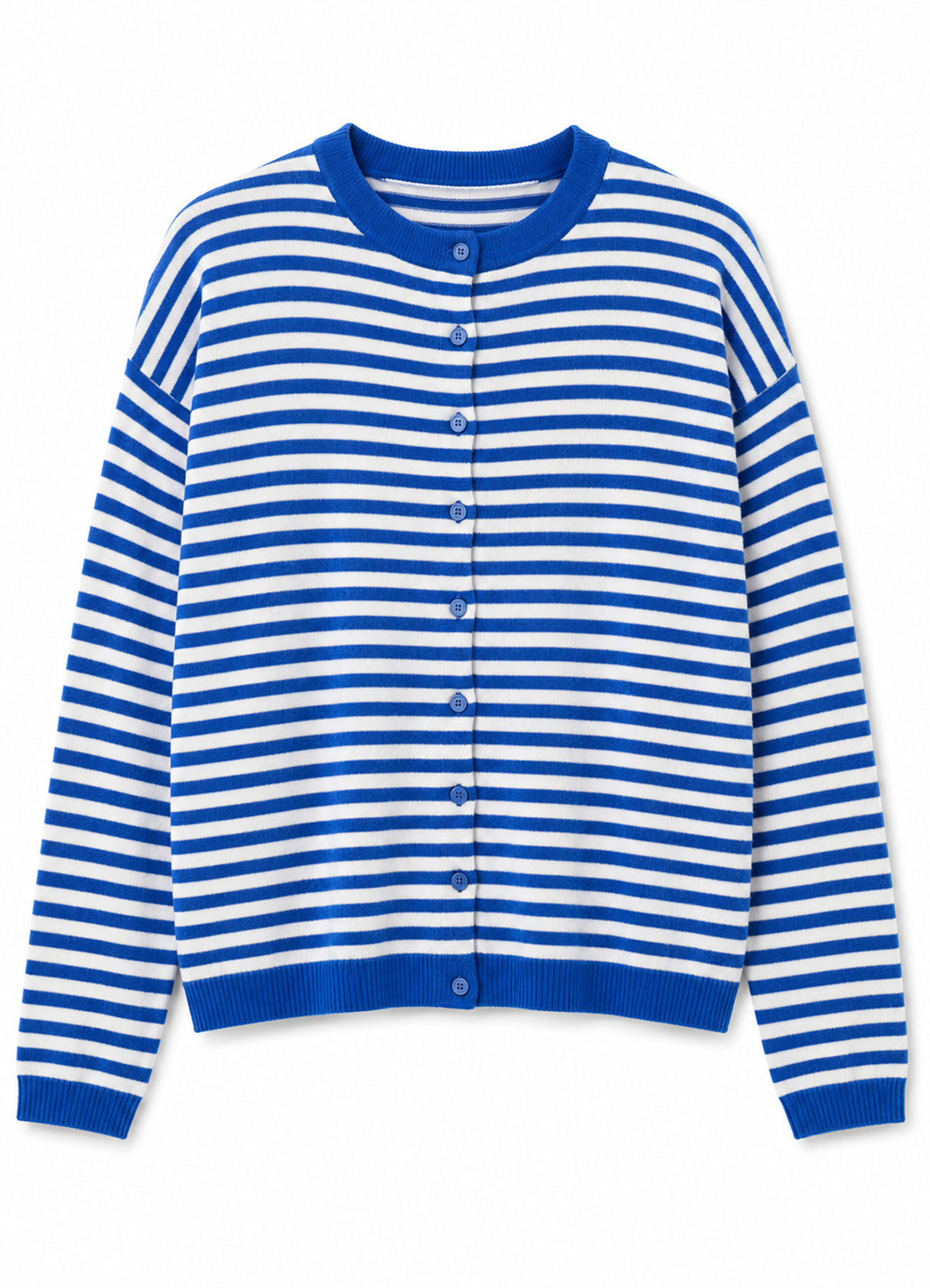 Pull Over : Bleu Roi/Blanc