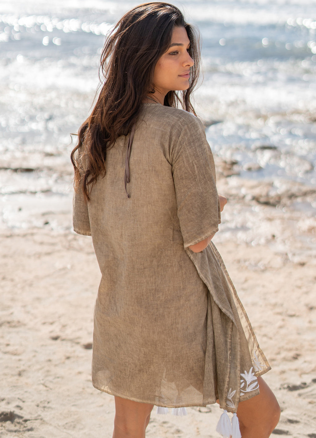 Kimono Flower Flo Taupe : Taupe