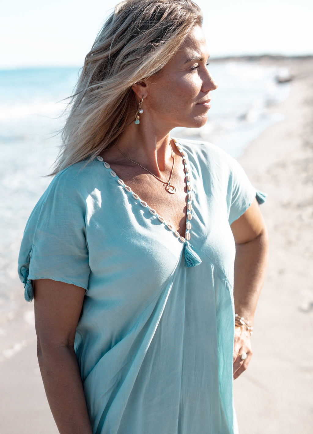 Kaftan Jenara Waze Pale Blue : Pale Blue