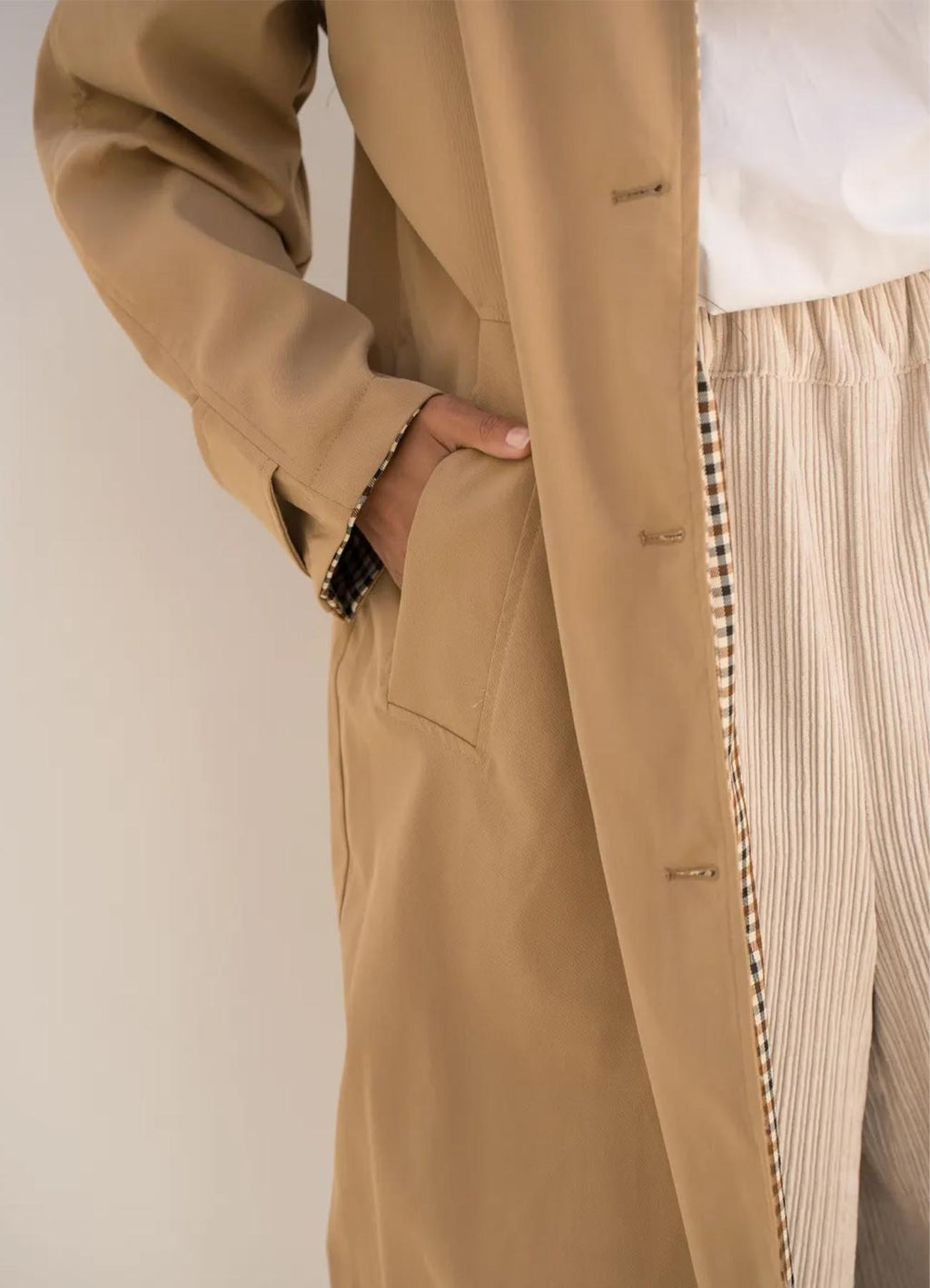 Trench Reversible Coat : Camel