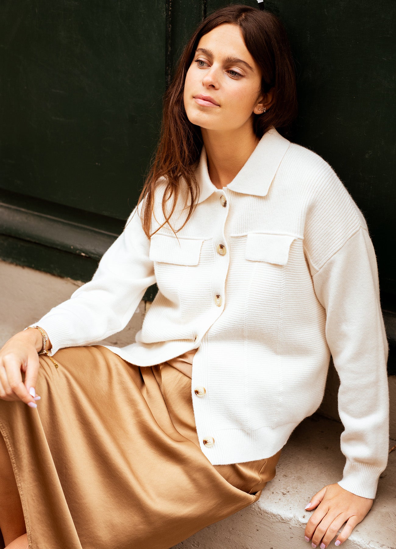 Veste Boutons : Cream