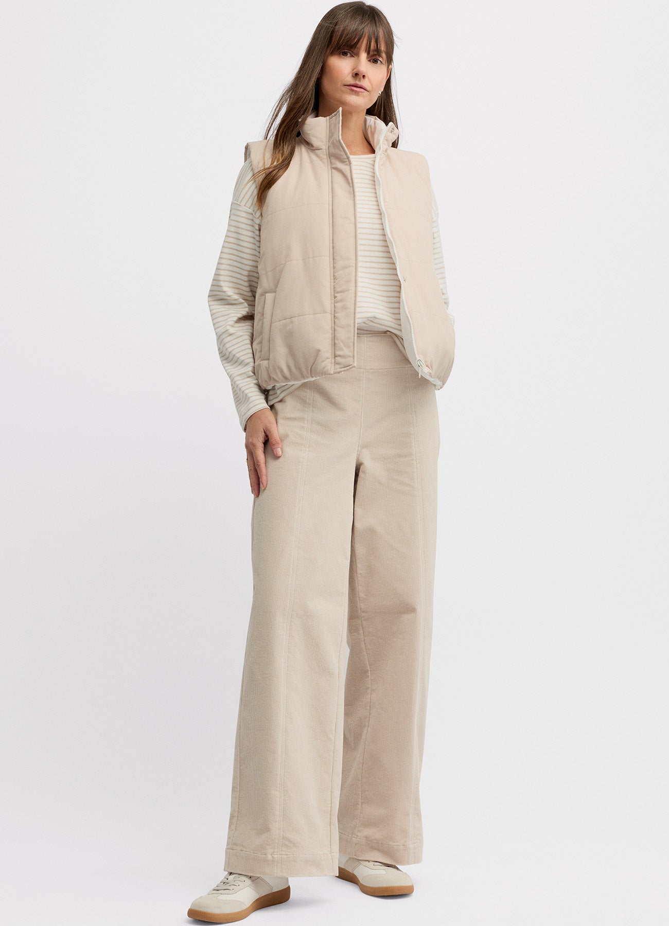 Levity Vest : Almond/Ecru