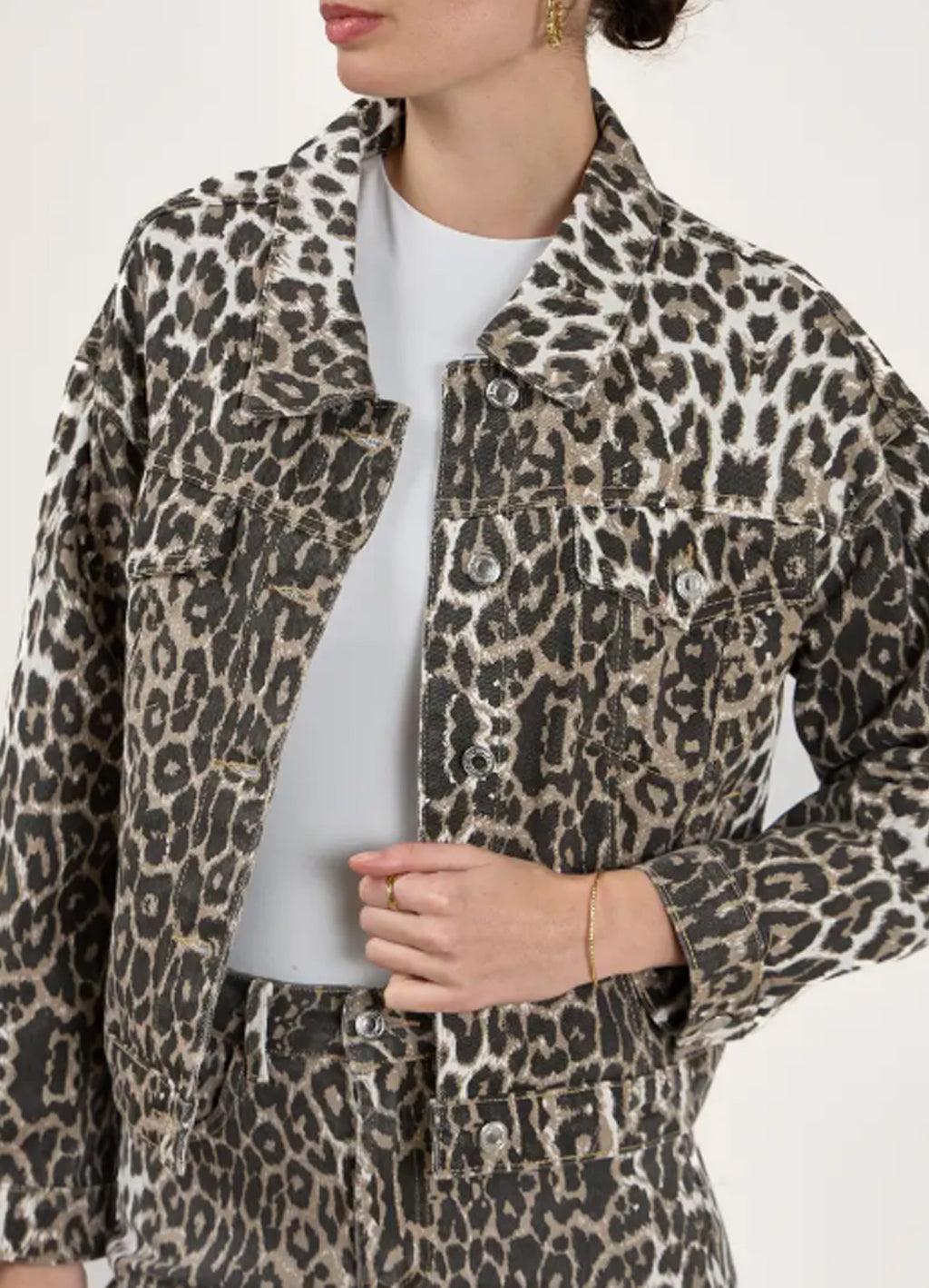 Veste En Jean Lopard : Leopard